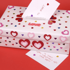 Heart Stickers Valentine Box