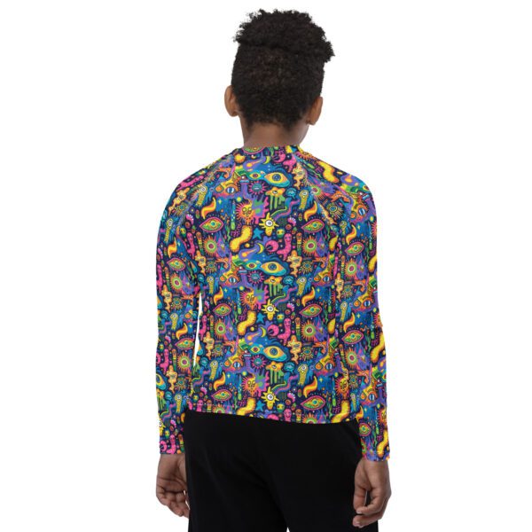 Psychedelic Eyes - Youth Rash Guard - Image 3