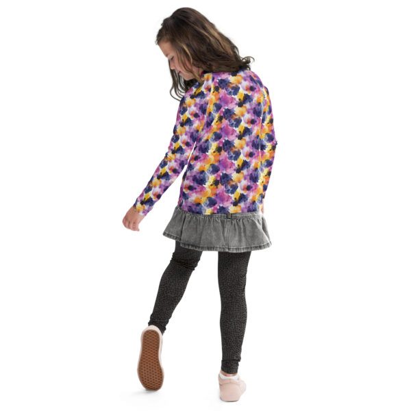 Watercolor Spills - Youth Rash Guard - Image 2