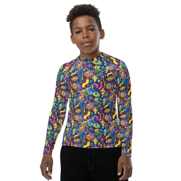 Psychedelic Eyes - Youth Rash Guard - Image 2