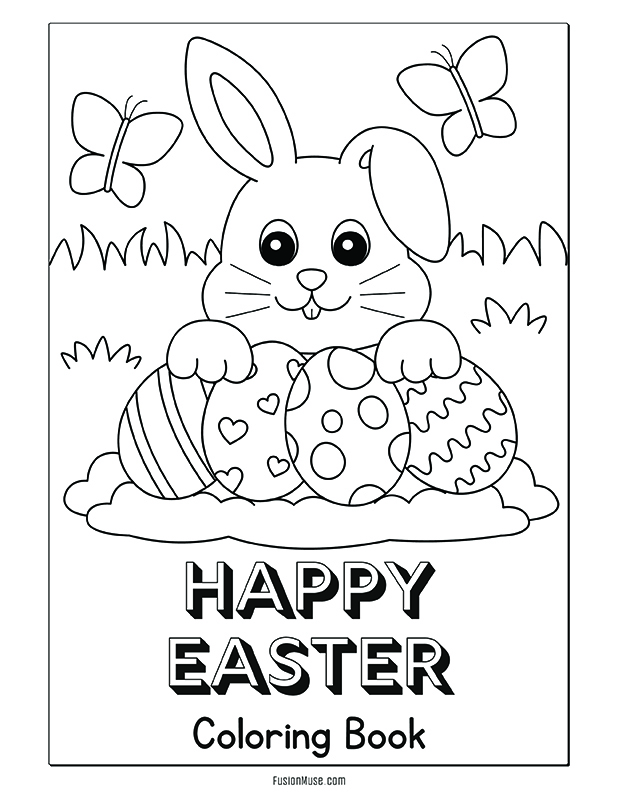 Happy Easter Coloring Book