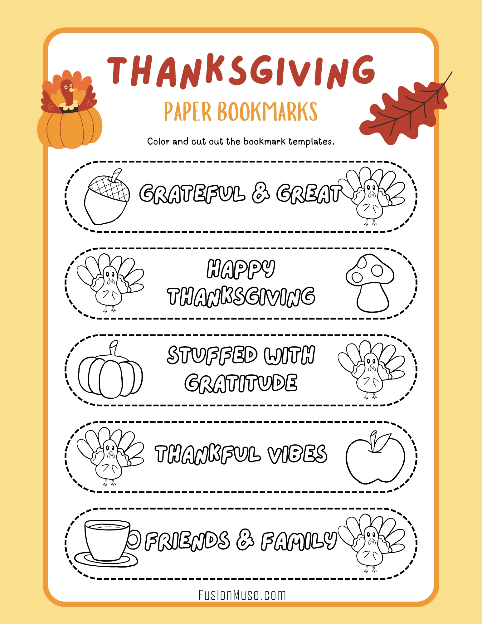 Thanksgiving-Bookmarks