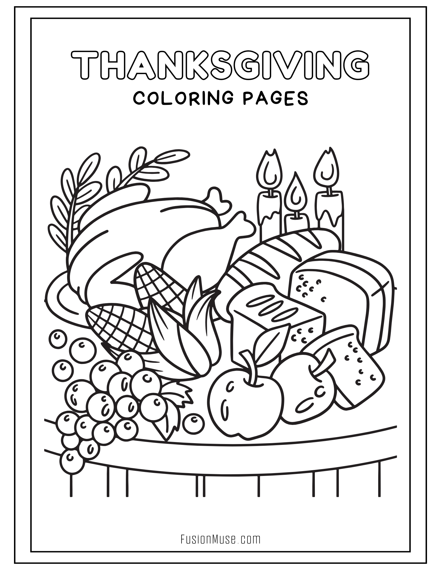 Thanksgiving Coloring Book