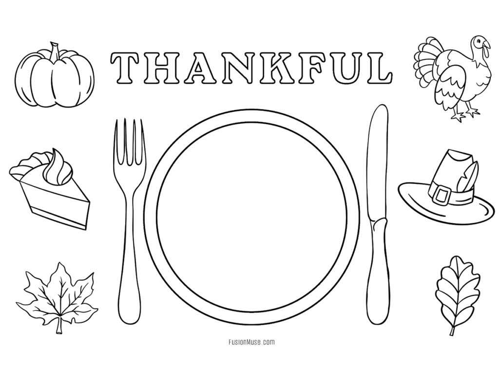 Thanksgiving Coloring Placemat