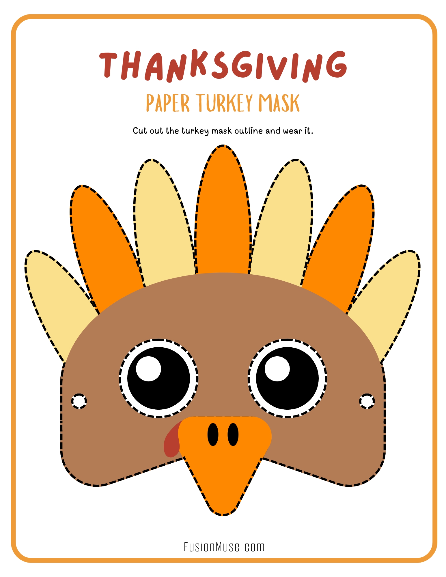 Turkey Mask in Color