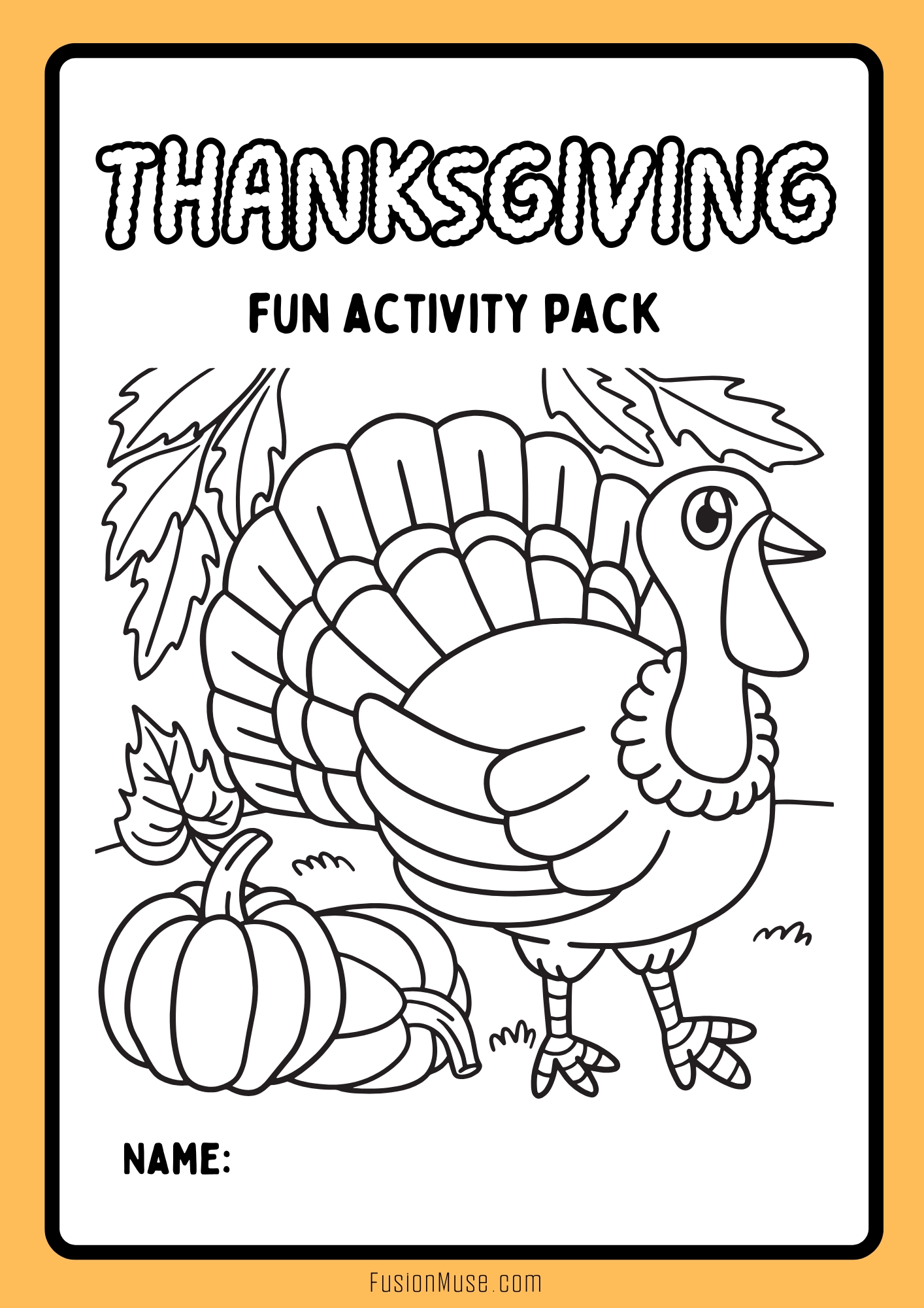 Thanksgiving Fun Activity Pack in Color