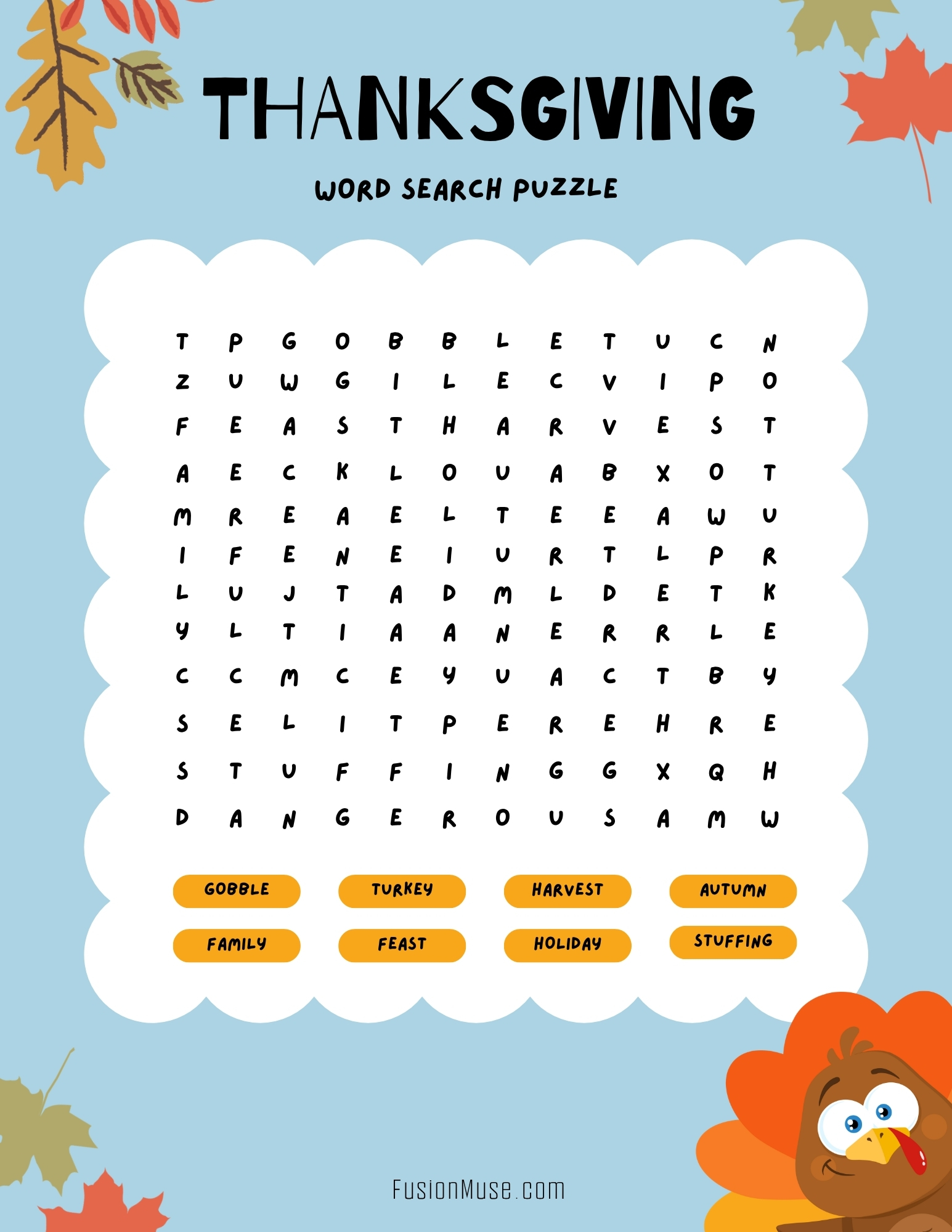 Thanksgiving-Holiday-Word-Search