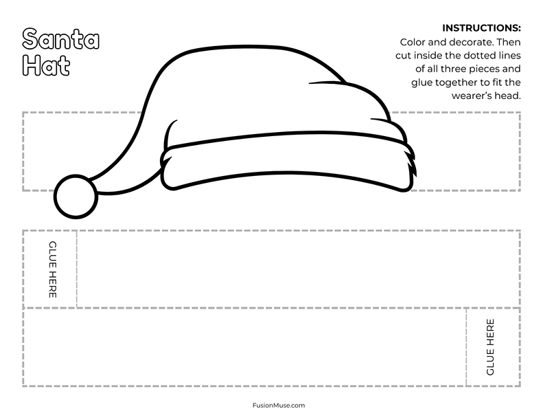 Santa Hat Printable