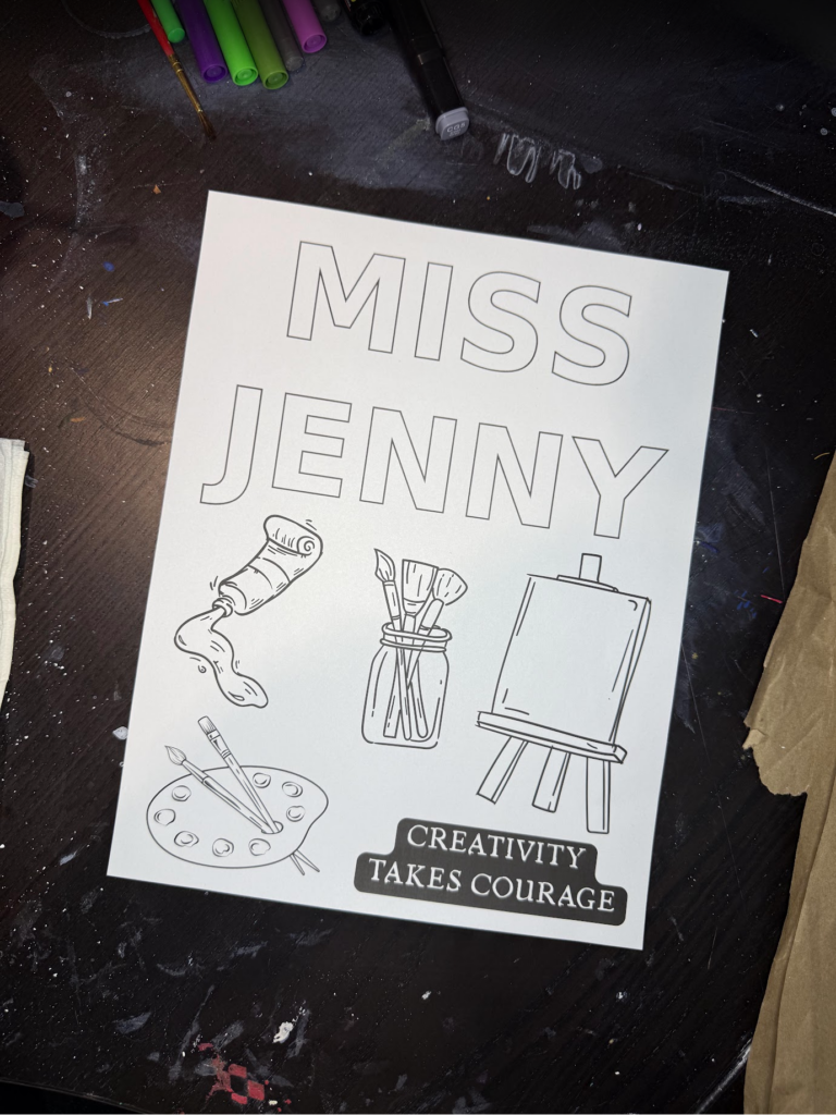 Art Journal Name Cover Printable