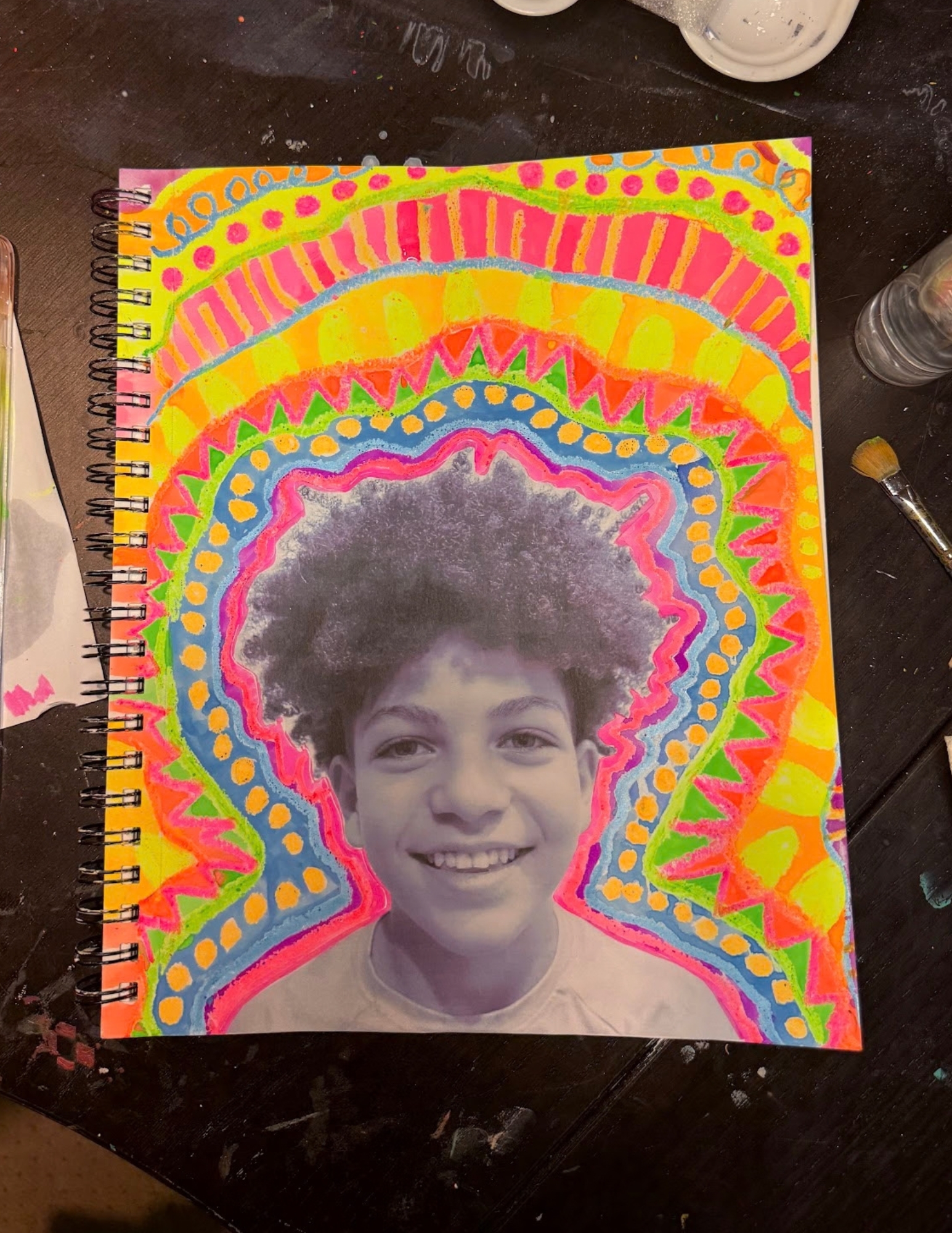 Colorful Patterned Portrait for Kids