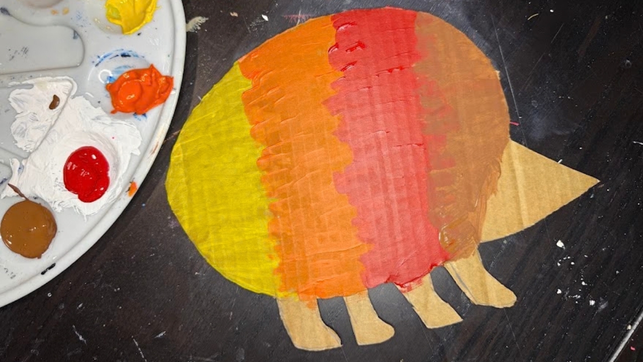 Autumn Paint Colors for Hedgehog Collage