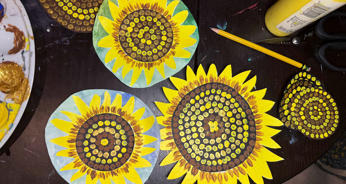 A Colorful Mixed-Media Sunflower Project for Kids